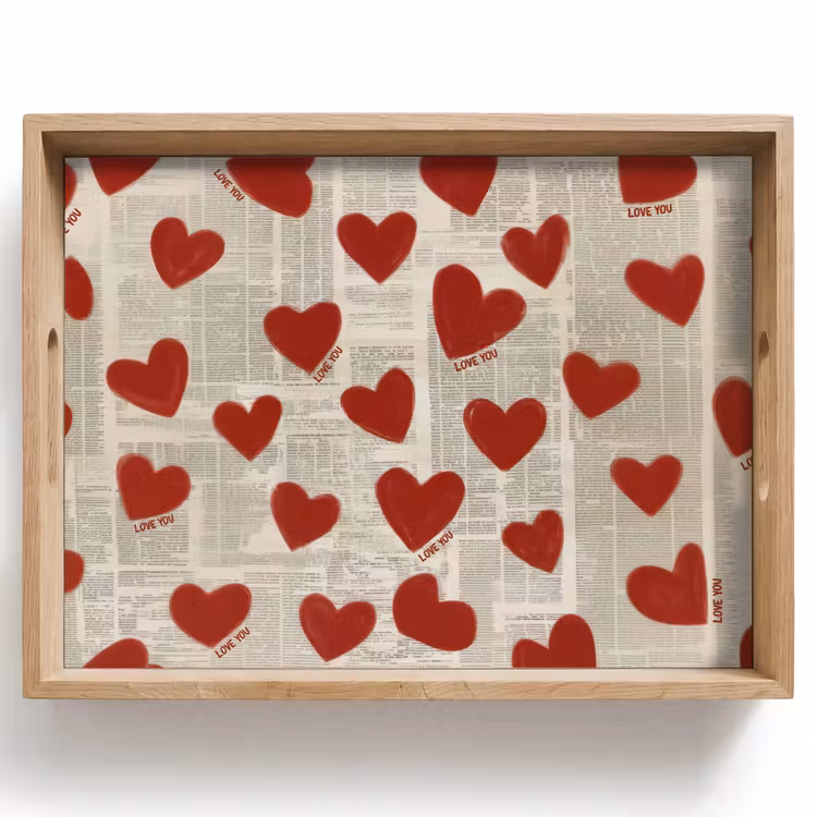Tablett - Herzen - Zeitung - Loveyou — 1