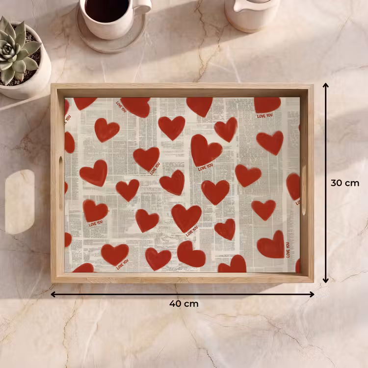 Tablett - Herzen - Zeitung - Loveyou — 7