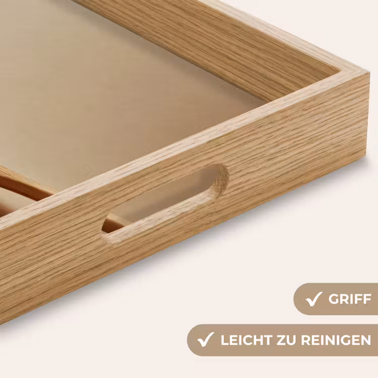 Tablett - Löffel - Reis - Holz - Beige — 8