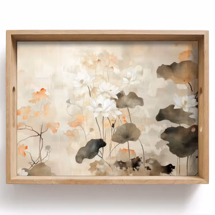 Tablett - Blumen - Japandi - Wabi sabi — 1
