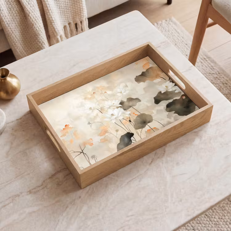 Tablett - Blumen - Japandi - Wabi sabi — 2