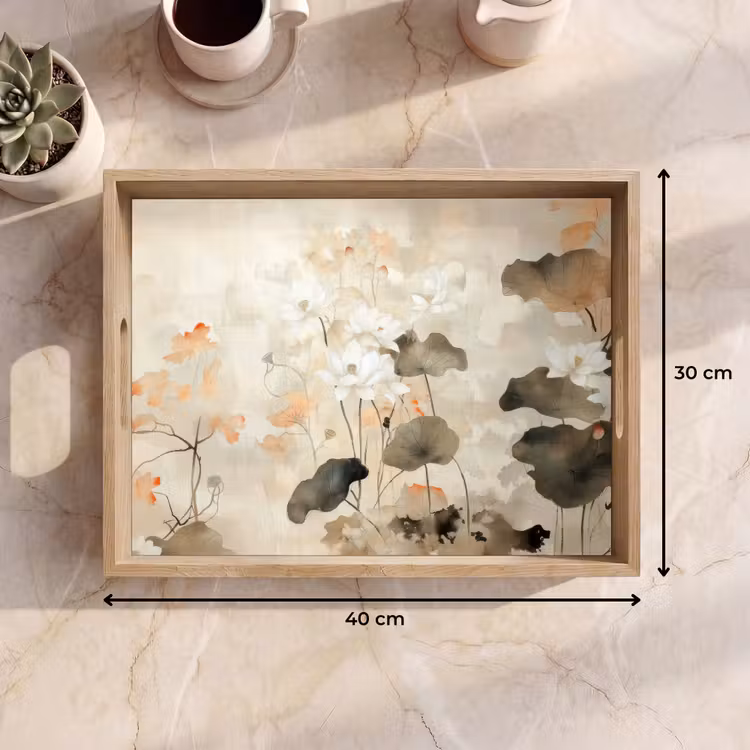 Tablett - Blumen - Japandi - Wabi sabi — 7