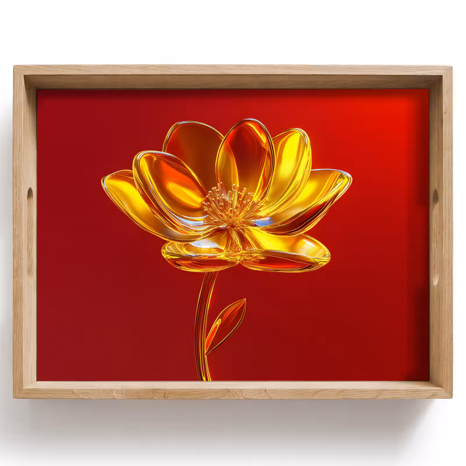 Tablett - Blume - Gold - Gläser — 1