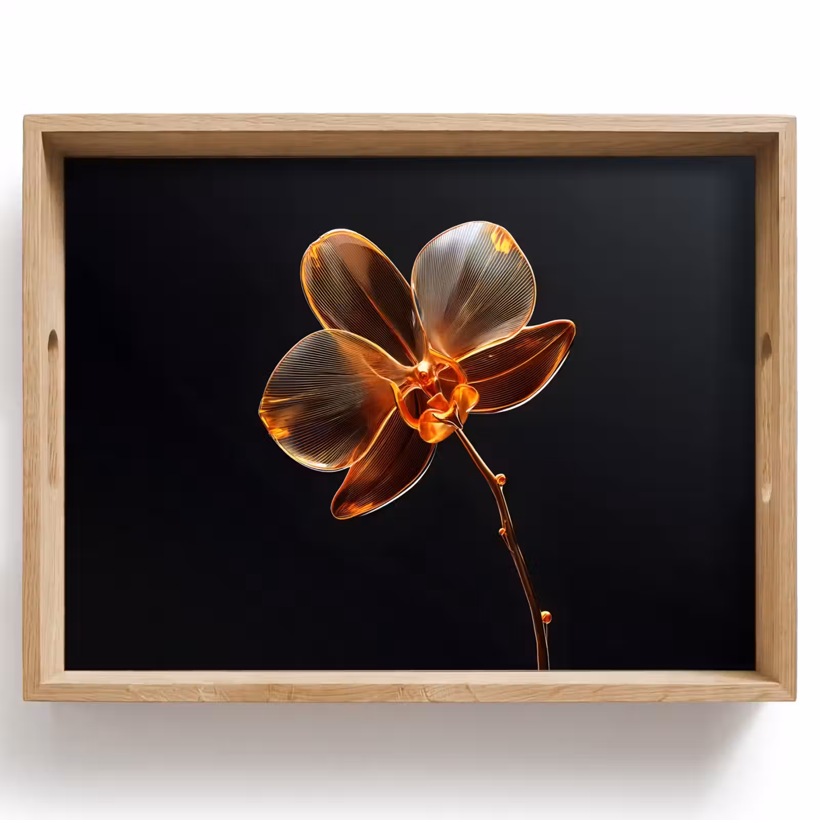 Tablett - Orchidee - Transparent - Blume — 1