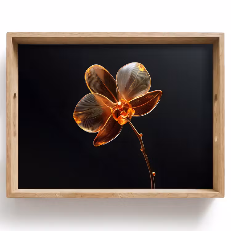 Tablett - Orchidee - Transparent - Blume — 1