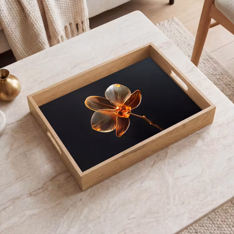 Tablett - Orchidee - Transparent - Blume — 2