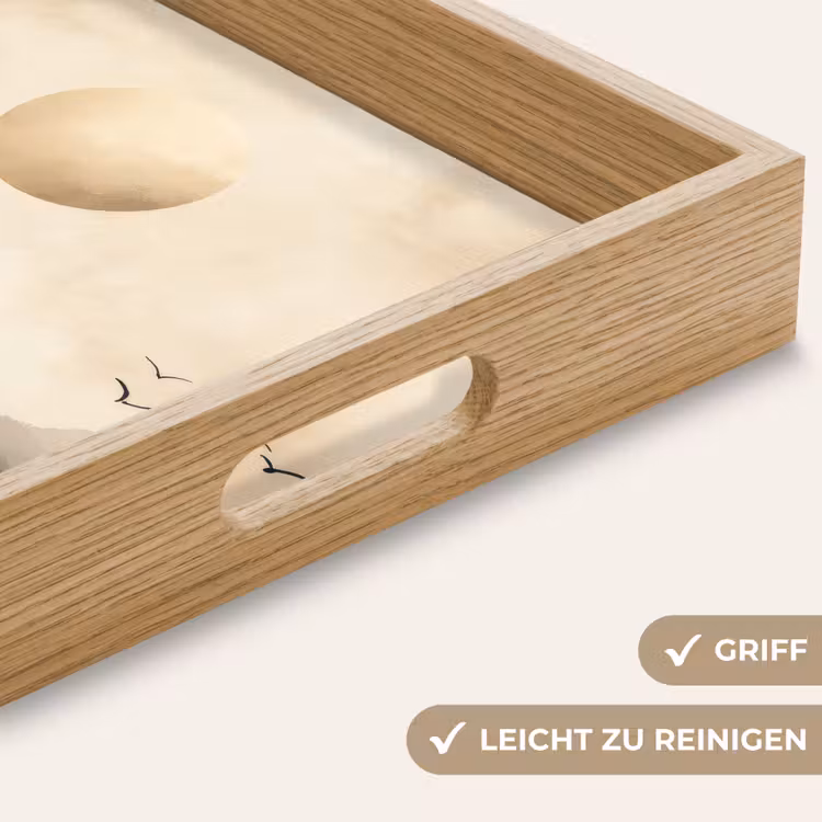 Tablett - Landschaft - Japandi - Vogel — 8