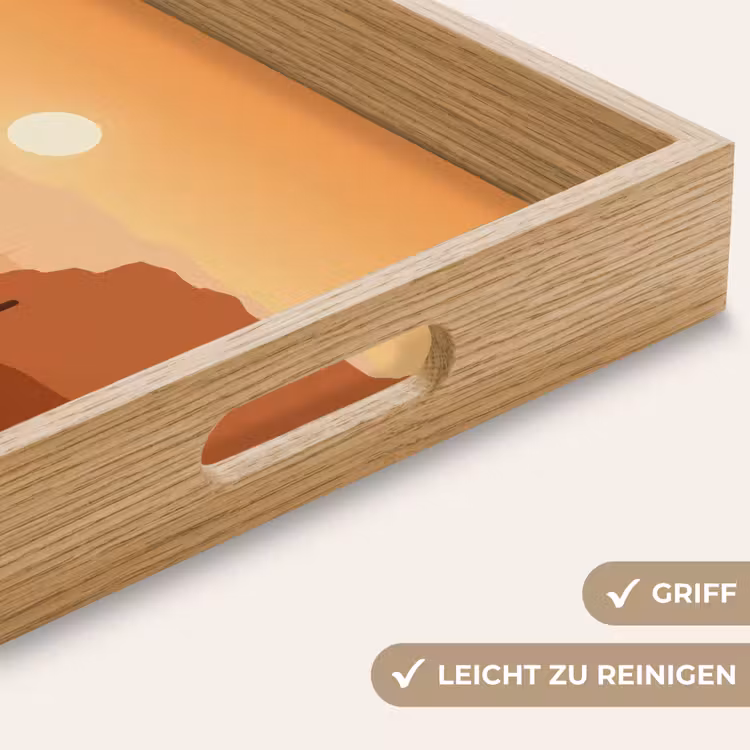 Tablett - Landschaft - Wüste - Kakteen - Sonne — 8
