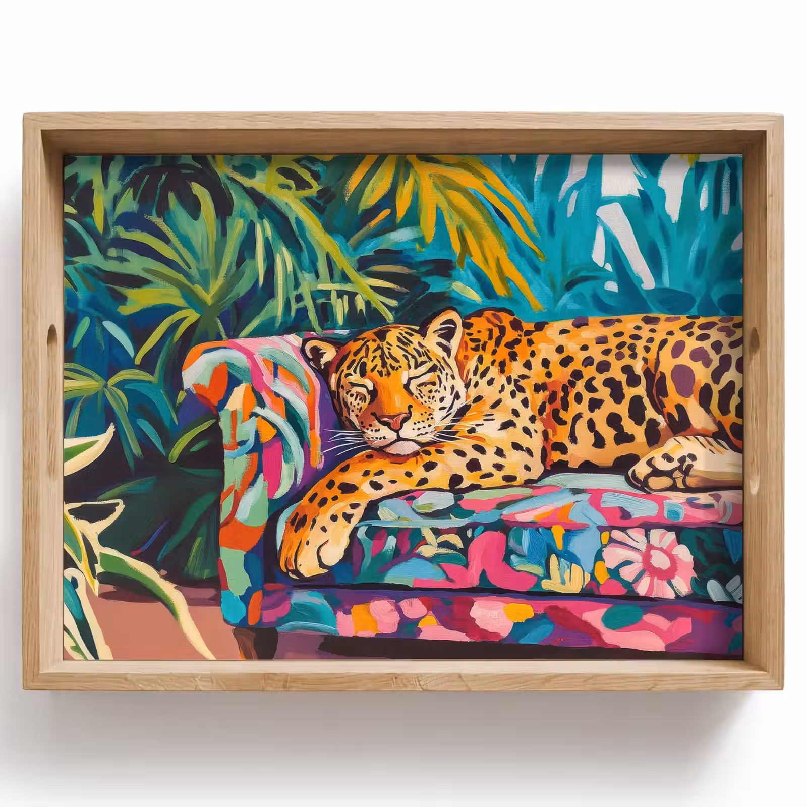 Tablett - Leopard - Bunt - Tropisch — 1