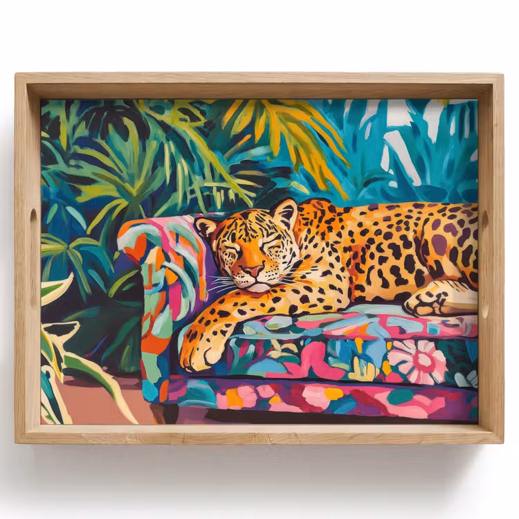 Tablett - Leopard - Bunt - Tropisch — 1
