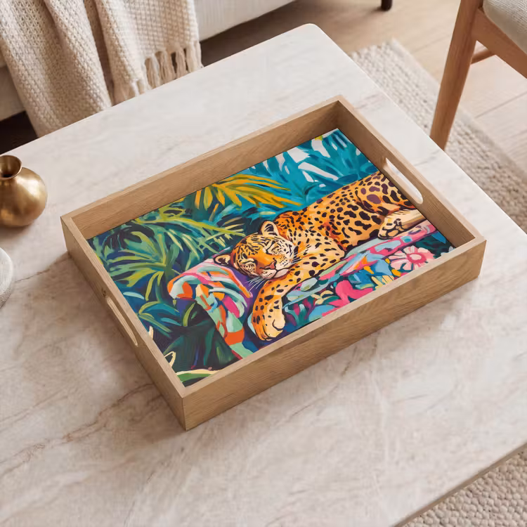 Tablett - Leopard - Bunt - Tropisch — 2