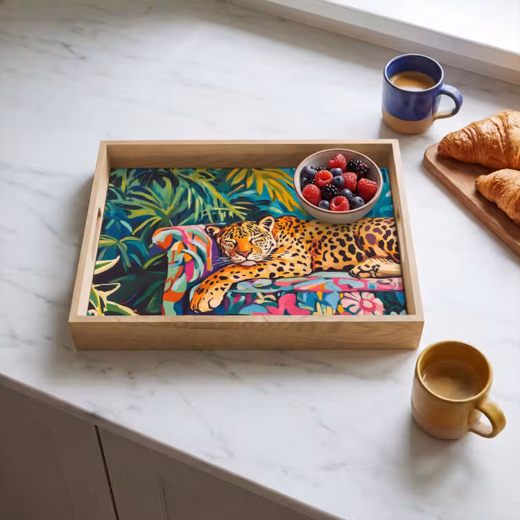 Tablett - Leopard - Bunt - Tropisch — 3