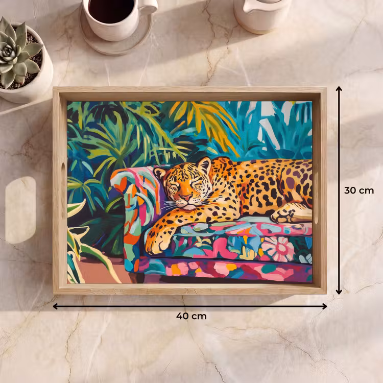Tablett - Leopard - Bunt - Tropisch — 7