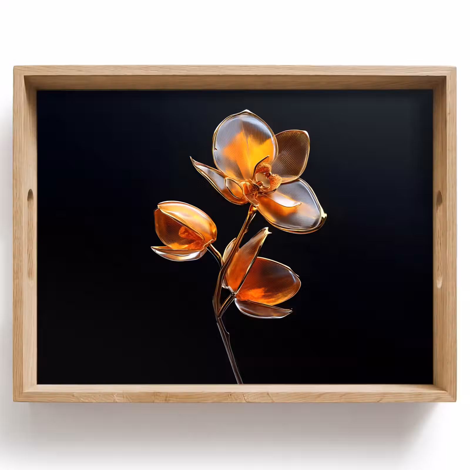 Tablett - Blume - Orchidee - Orange — 1