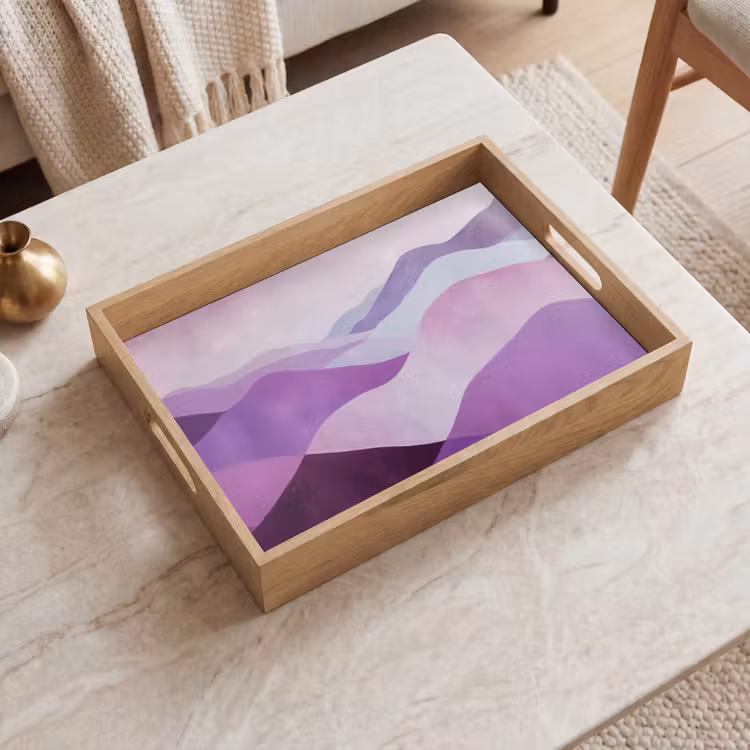 Tablett - Abstrakt - Hügel - Landschaft - Lila — 2