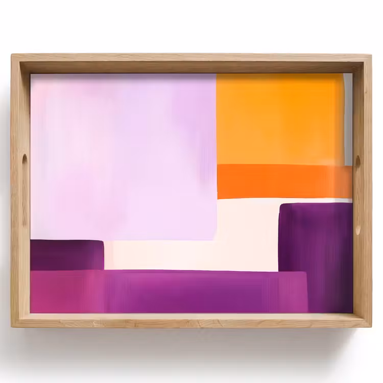 Tablett - Flugzeuge - Abstrakt - Rechteckig - Orange — 1