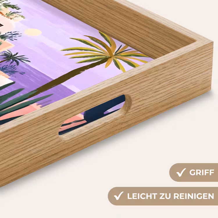 Tablett - Häuser - Minimalistisch - Palmen - Küstenlandschaft — 8