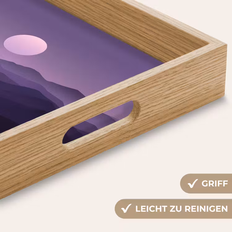 Tablett - Hügel - Lila - Nebel - Sonne — 8