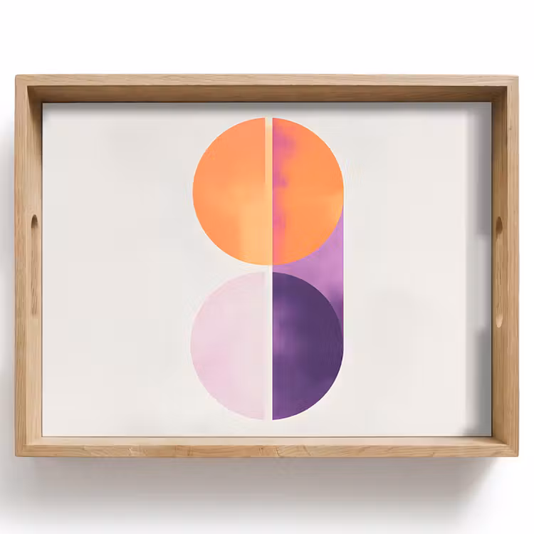 Tablett - Kreise - Abstrakt - Lila — 1