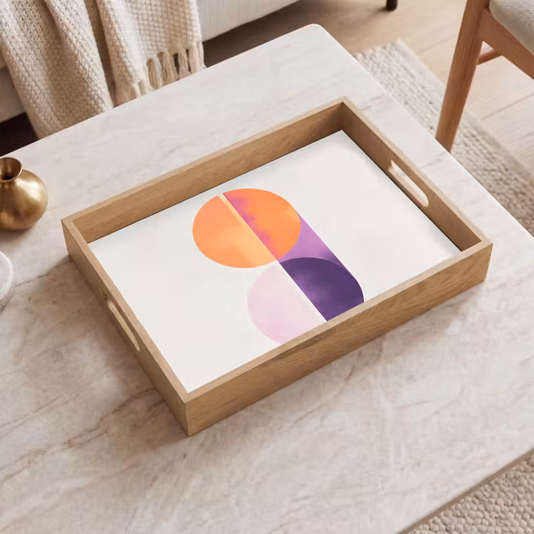 Tablett - Kreise - Abstrakt - Lila — 2