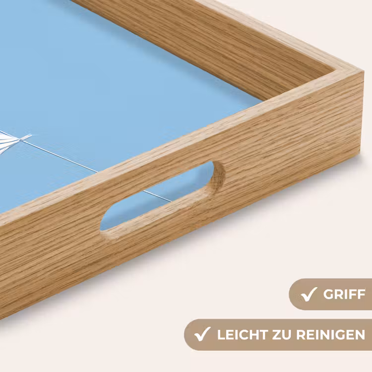 Tablett - Laken - Wäscheleine - Blau - Minimalistisch — 8
