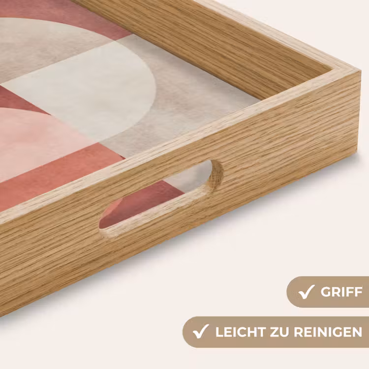 Tablett - Figuren - Abstrakt - Rosa — 8