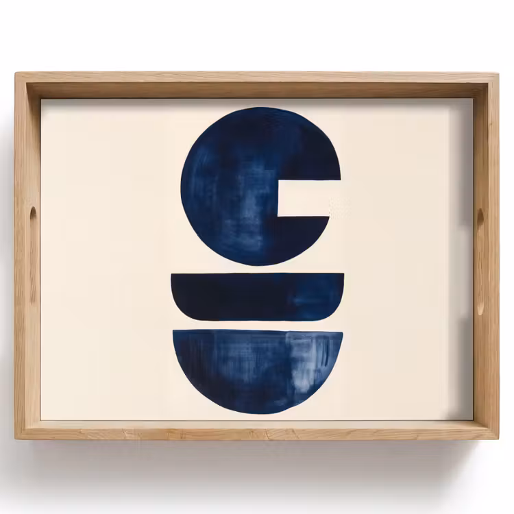 Tablett - Formen - Blau - Abstrakt — 1