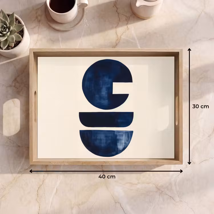 Tablett - Formen - Blau - Abstrakt — 7