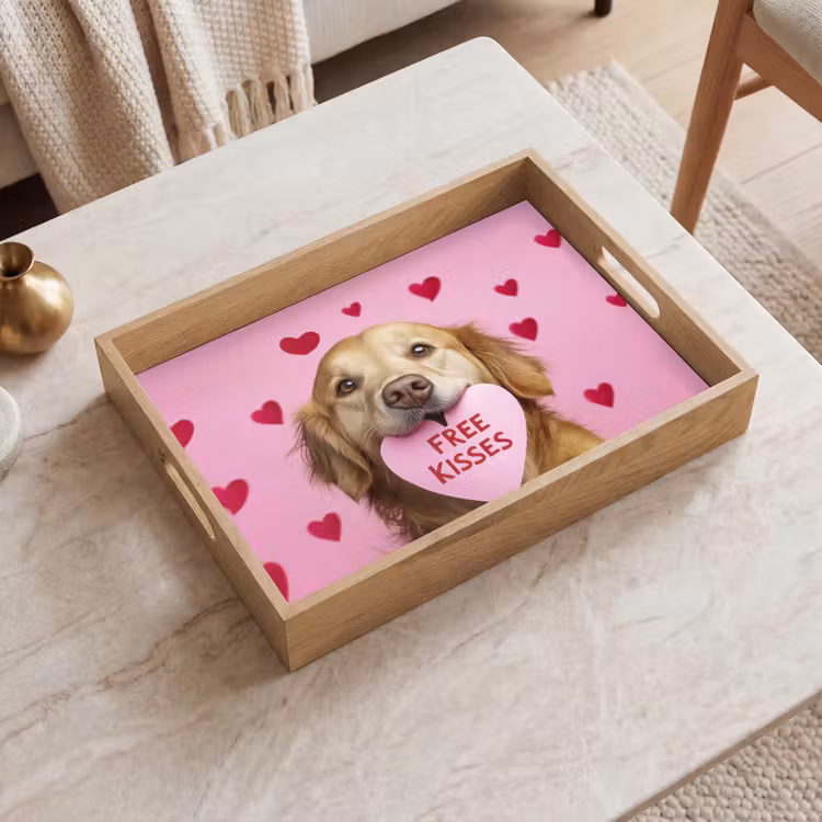 Tablett - Hund - Kuss - Valentinstag - Herzen — 2