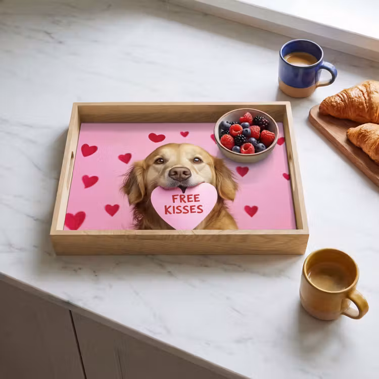 Tablett - Hund - Kuss - Valentinstag - Herzen — 3