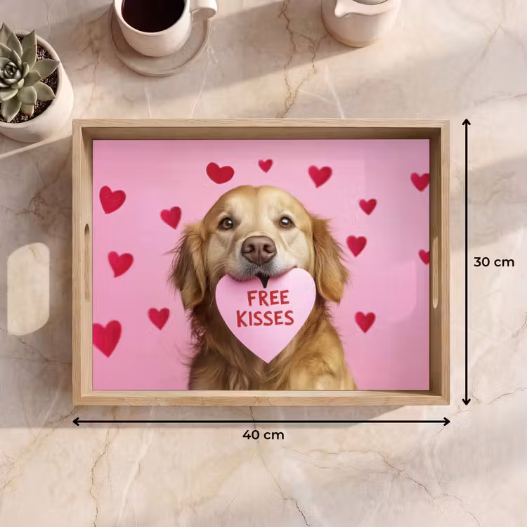 Tablett - Hund - Kuss - Valentinstag - Herzen — 7