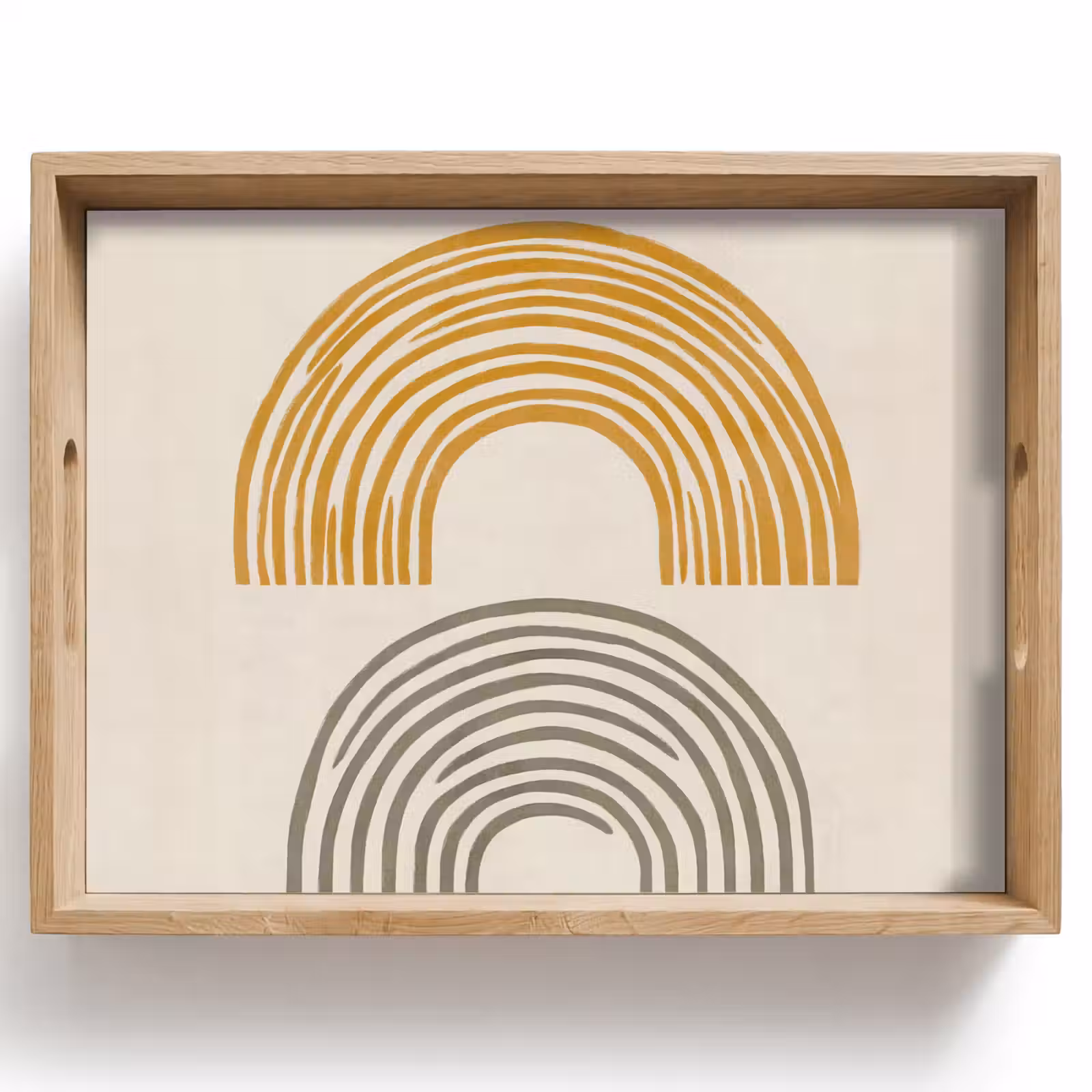 Tablett - Bögen - Linien - Orange - Minimalistisch — 1