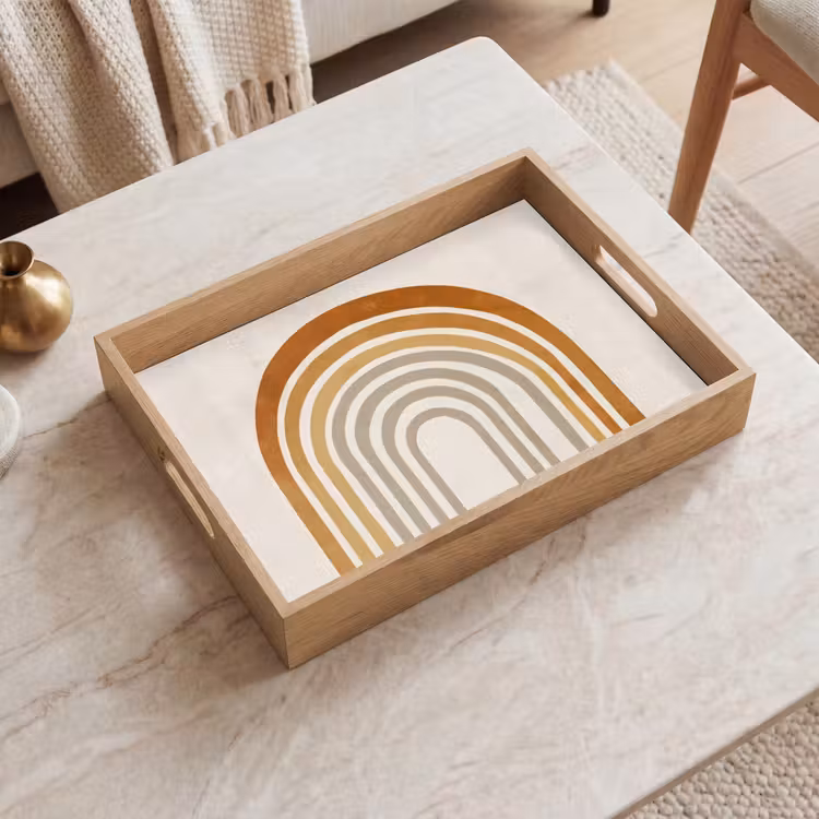 Tablett - Minimalistisch - Schleife - Linien - Beige — 2