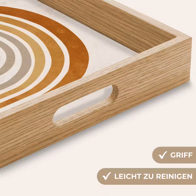 Tablett - Minimalistisch - Schleife - Linien - Beige — 8
