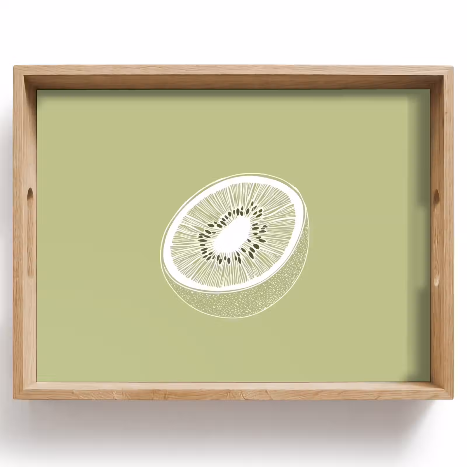 Tablett - Kiwi - Strichzeichnung - Minimalistisch - Grün — 1