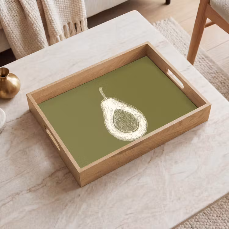 Tablett - Avocado - Minimalistisch - Illustration - Grün — 2