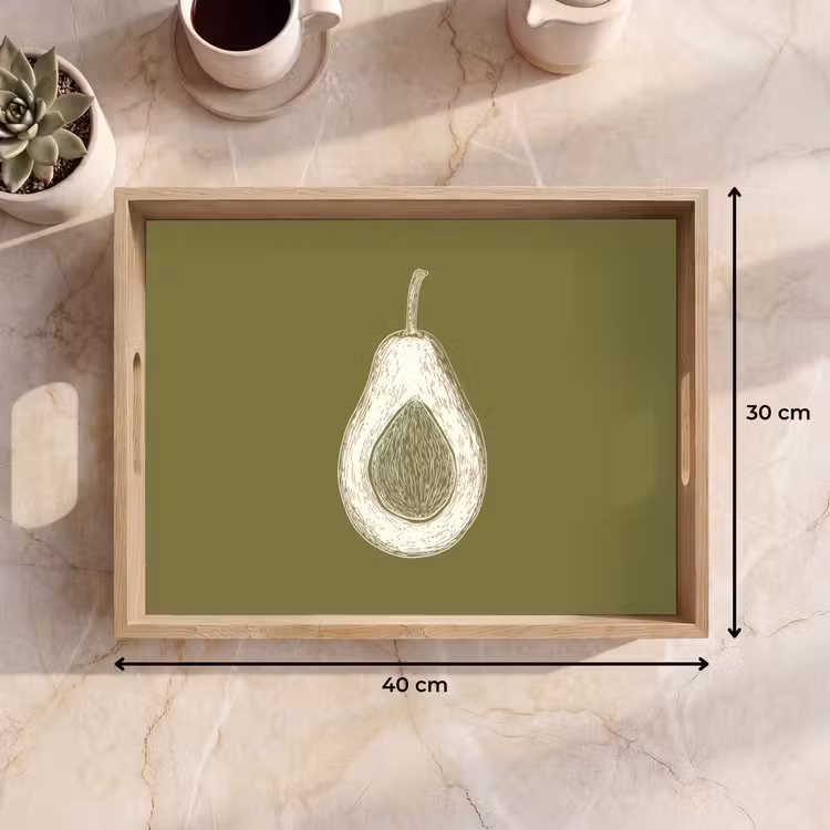 Tablett - Avocado - Minimalistisch - Illustration - Grün — 7