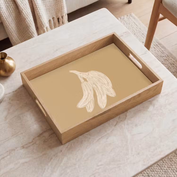 Tablett - Bananen - Beige - Strichzeichnung - Minimalistisch — 2