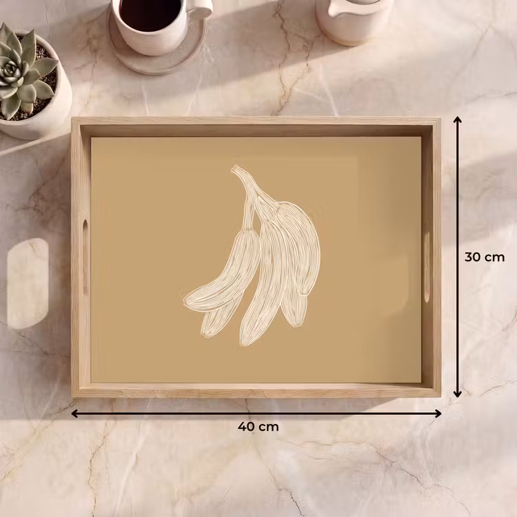 Tablett - Bananen - Beige - Strichzeichnung - Minimalistisch — 7