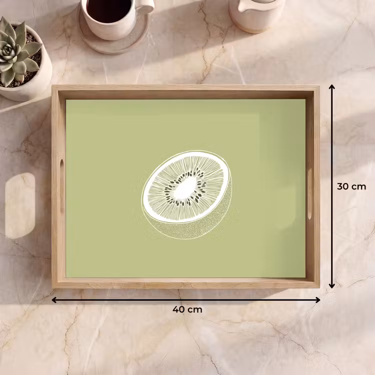 Tablett - Kiwi - Strichzeichnung - Minimalistisch - Grün — 7