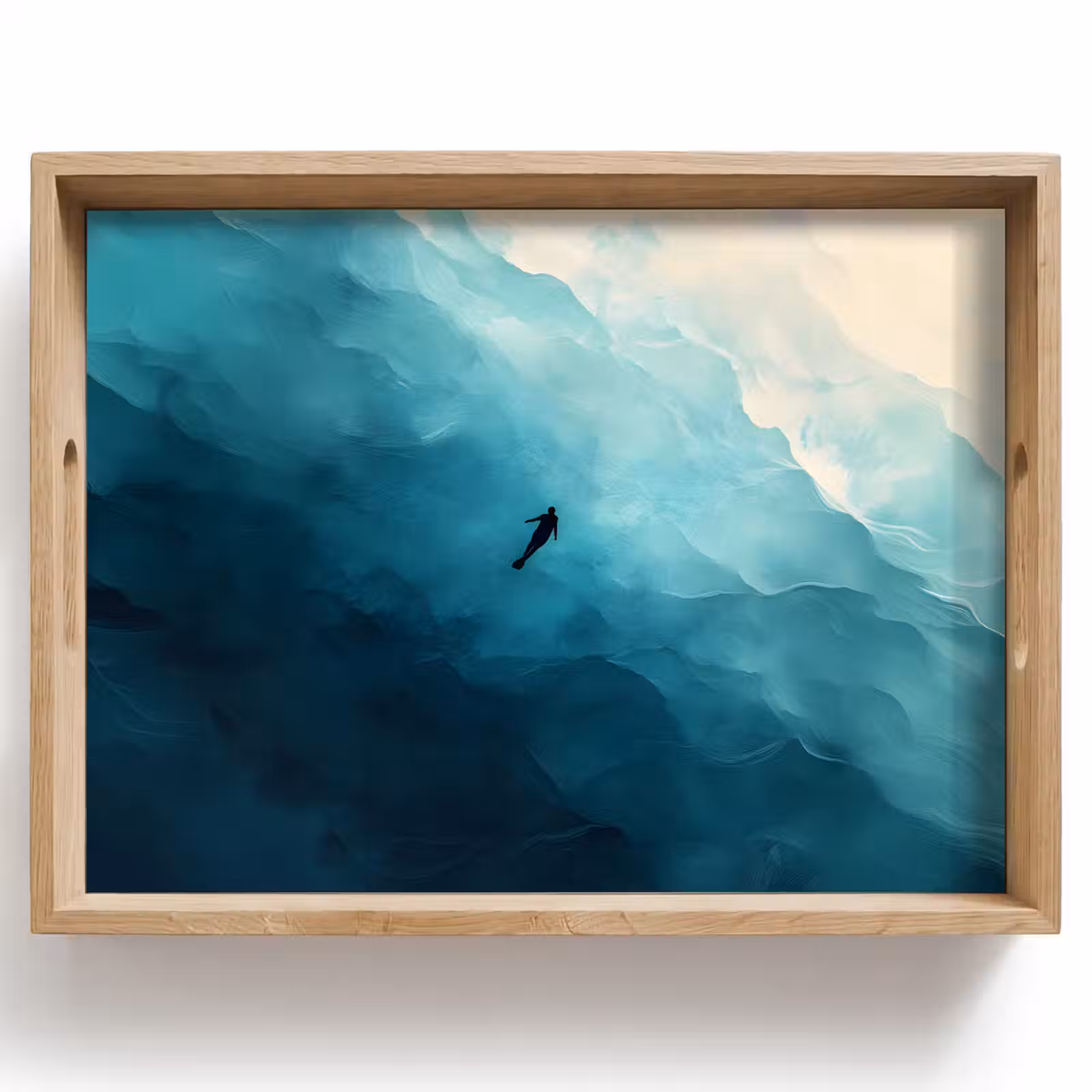 Tablett - Meer - Silhouette - Abstrakt - Blau — 1