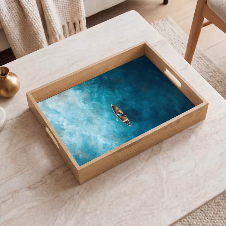 Tablett - Boot - Wasser - Blau — 2