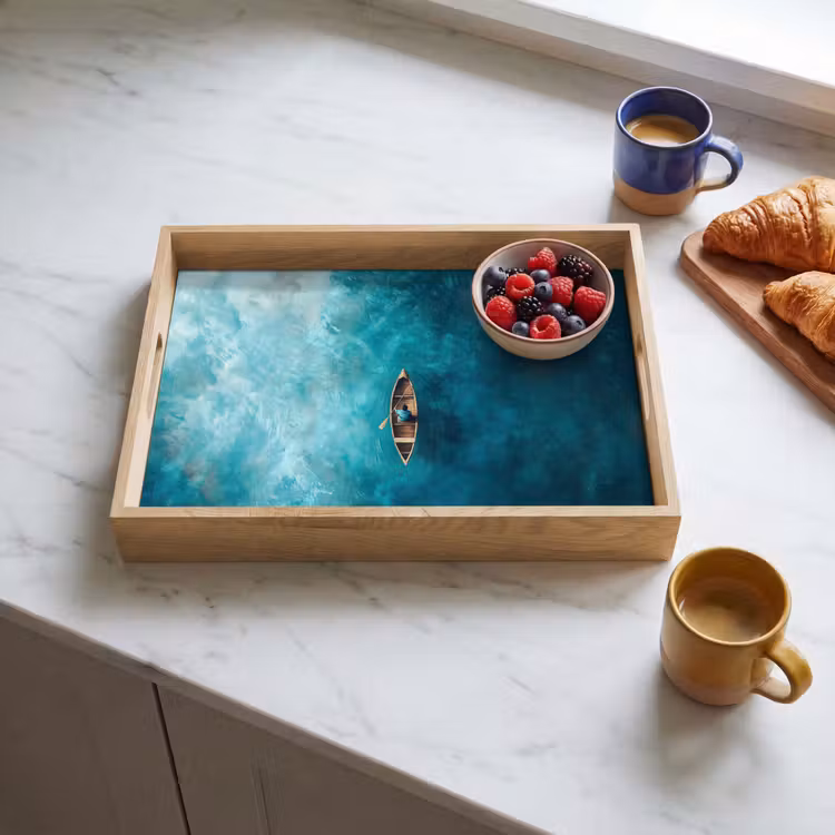 Tablett - Boot - Wasser - Blau — 3