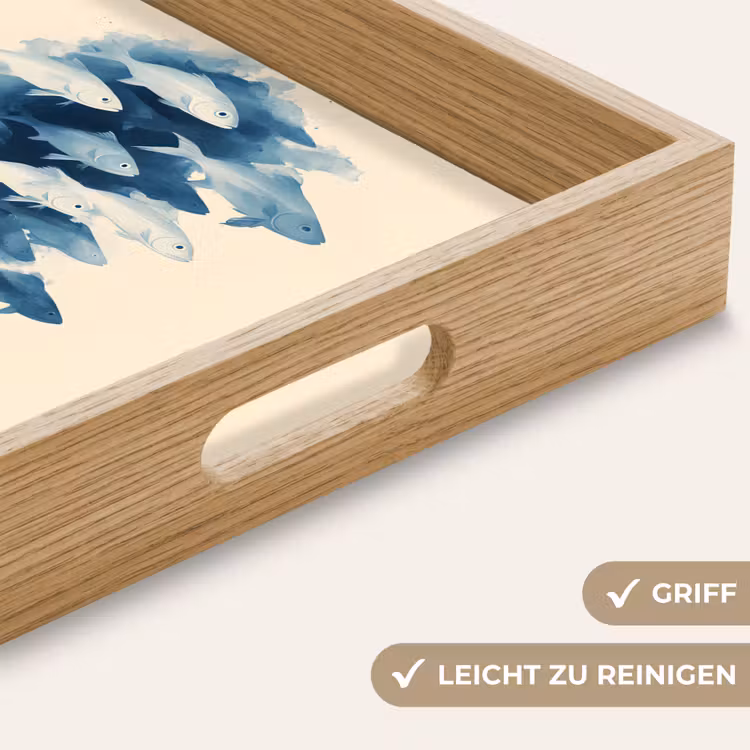 Tablett - Fische - Minimalistisch - Blau — 8