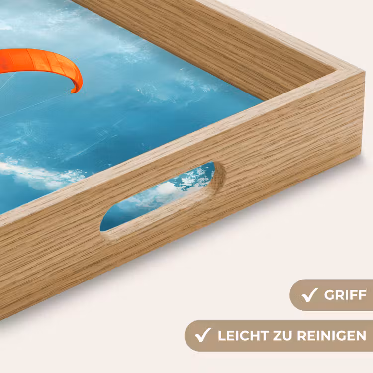 Tablett - Kitesurfer - Orange - Meer - Himmel — 8