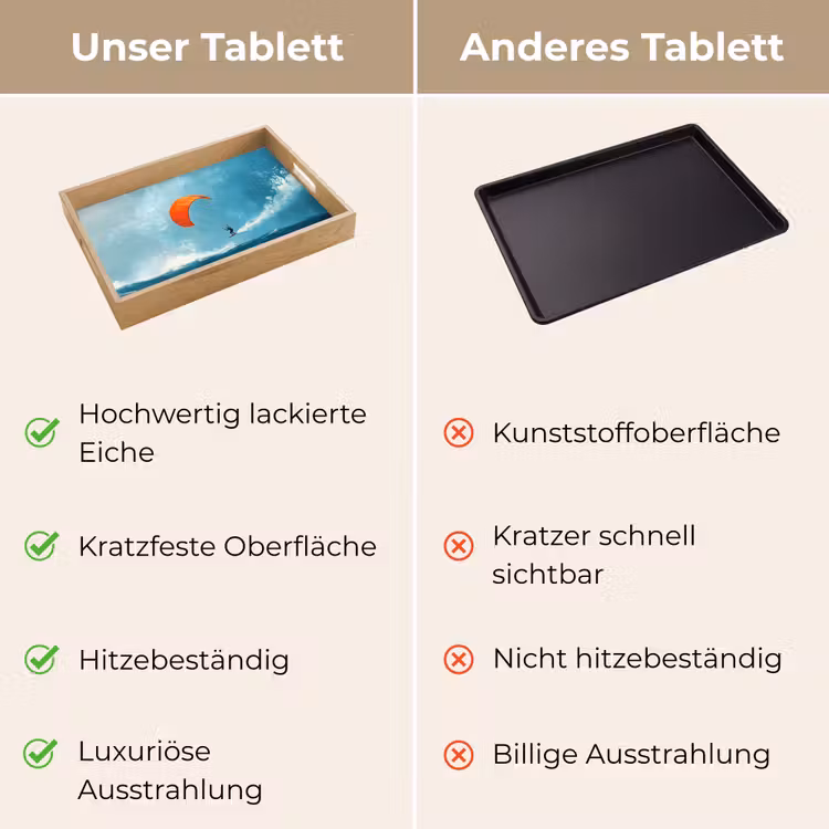 Tablett - Kitesurfer - Orange - Meer - Himmel — 9