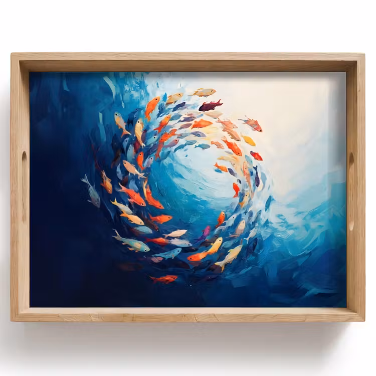 Tablett - Meer - Fische - Bunt - Dynamisch — 1