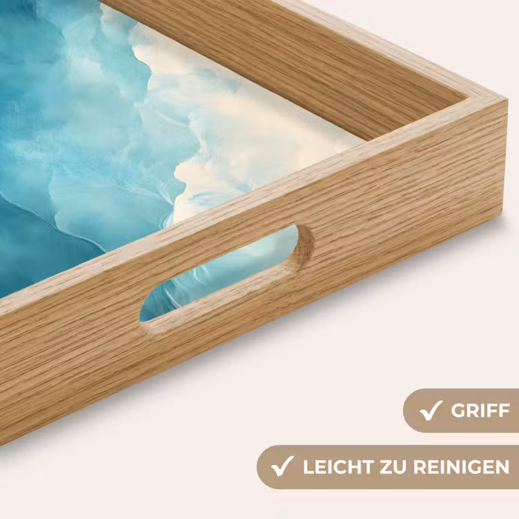 Tablett - Meer - Silhouette - Abstrakt - Blau — 8