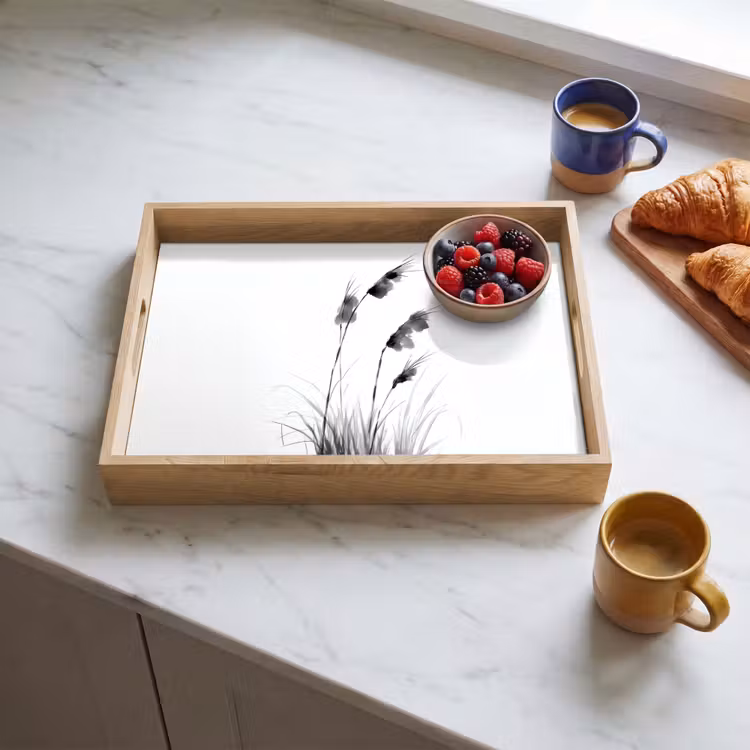 Tablett - Minimalistisch - Stängel - Weiß — 3