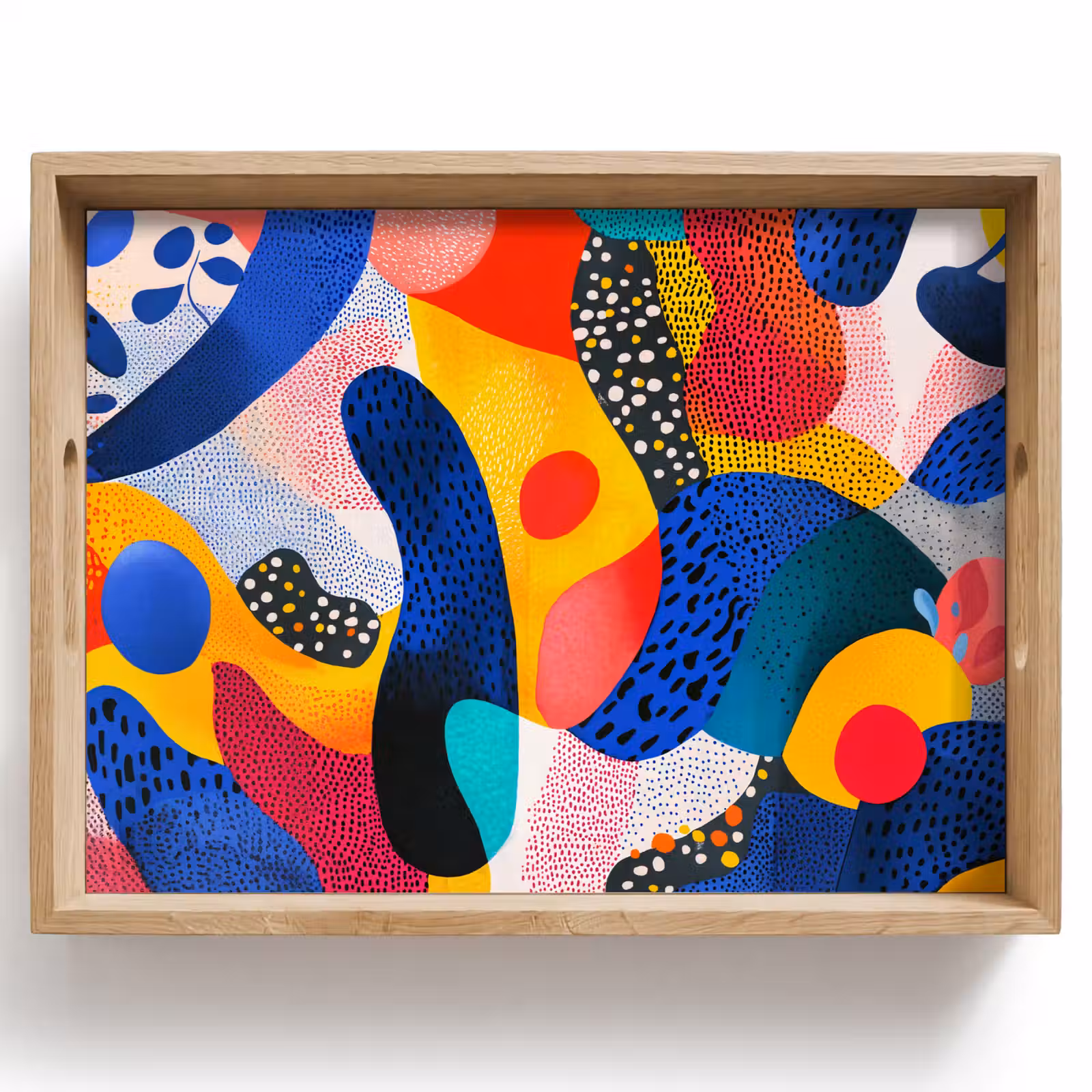 Tablett - Formen - Abstrakt - Punkte - Blau — 1